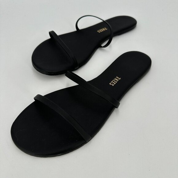 TKEES Women's Gemma Double Strap Sandals in Sable (Black) Slide-On sz 11 EU 42 - Picture 7 of 14